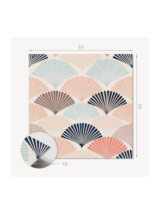 Set Wandsticker Vinyl Wellenform Ventilator 4x50x50 cm