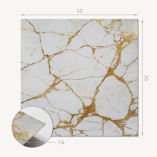 Комплект винилови плочки за лесен монтаж Elegant Marble вени 9x30x30 см