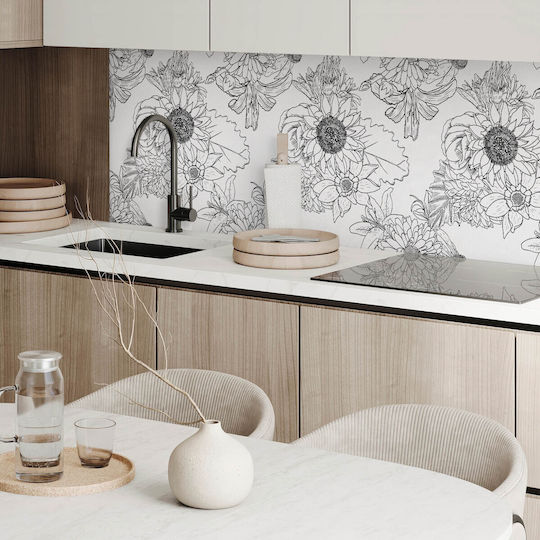 PVC Tiles Linear Flower Shape Ideal For Hallway 4x50x50 Pcs