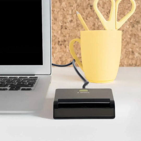 Gembird Usb Proffessional Smart Card Reader Black
