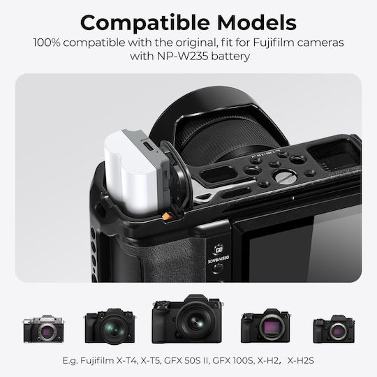 K&F Concept 2er Pack 2400mAh NP-W235 Kamera-Batterien