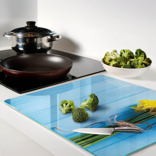 Tulup Schneidebrett Glas Blau 60x52cm