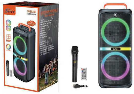Karaoke Speaker with Wireless Microphone and Lighting Effects ZQS-8289 082895 Black