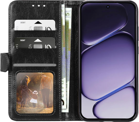 Avizar Oneplus Nord 6 Handyhülle – Crazy Horse Design Kartenhalter Stand Schwarz