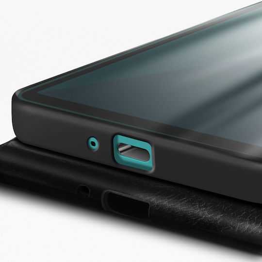 Avizar Vertical Fold-out Flip Case Sony Xperia 10 Vii Stand Card Holder Black