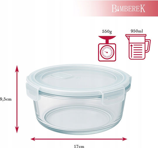 Bimberek Glass White Lunch Box 950ml
