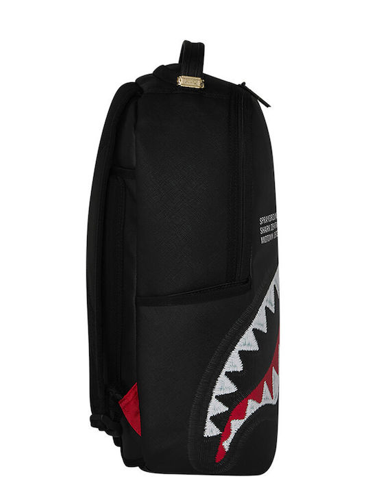Sprayground Shark Central Черна Бродирана Акула Ученическа Раница за Гимназия SHARK CENTRAL BLACK EMBROIDERED SHARK 29 x 15 x 45.7см