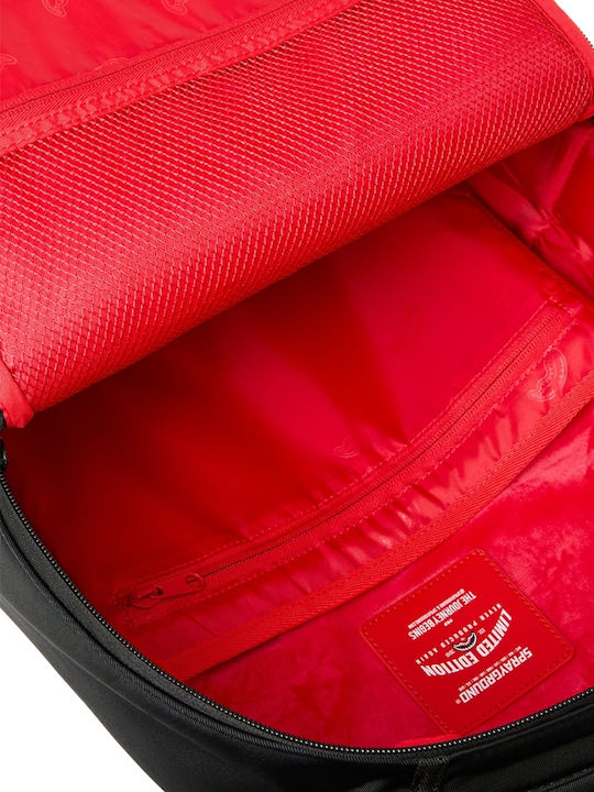 Sprayground Schulranzen Rucksack für Junior High-High School Shark Central Weiß Schablone Shark Schwarz Nylon 22 Liter 29,21 x 15,24 x 45,72 cm