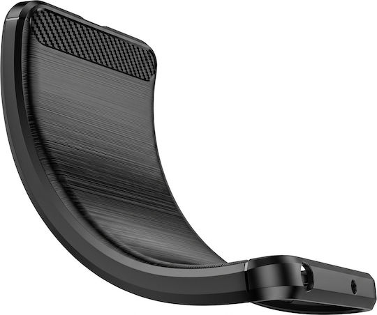 Avizar Silikon Handyhülle Xperia 10 Vii A Carbon-Effekt Gebürstete Oberfläche Schwarz