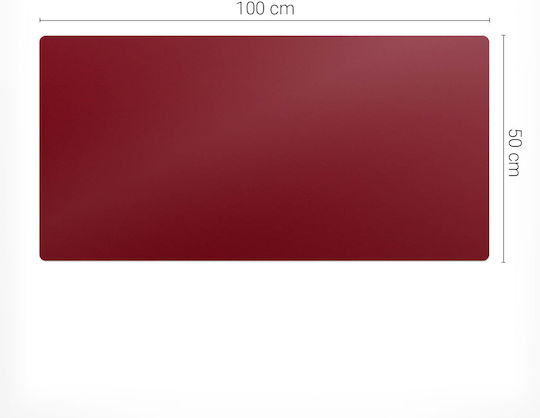 Non-Slip Protective Desk Mat Burgundy 100x50 Cm
