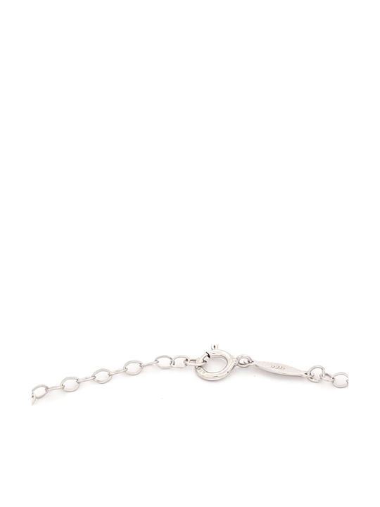 Kids Bracelet Silver Material with Crown and Evil Eye