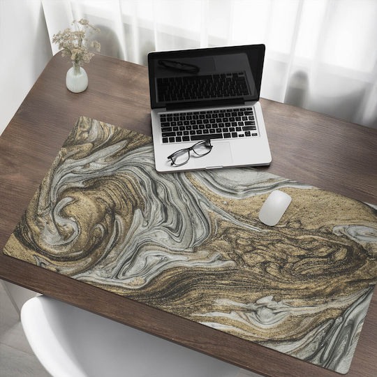 Tulup Marmor Swirls Schreibtischunterlagen Mauspad Tastatur Laptop 120x60 cm