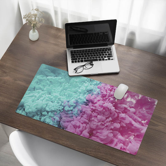 Modern Multicolour Smoked Water Vinyl Keyboard Desk Pad 90x45 cm