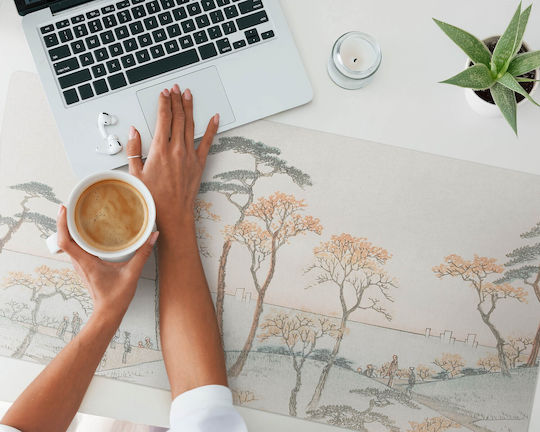 Durable Non-Slip Desk Mat Trees By The Water 100x50 Cm