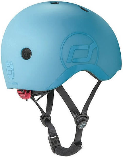 Scoot & Ride Kinderroller Klappbar Highwaykick 3S & Helm S 3-Rad mit LED-Beleuchtung für 5+ Jahre Steel