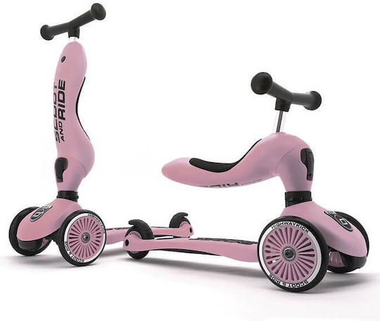 Scoot & Ride Kinderroller Highwaykick 1 & Helm Rose Für 5+ Jahre