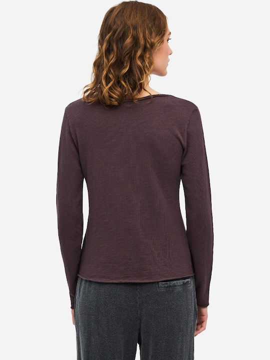 Women's Cotton Burgundy Blouse