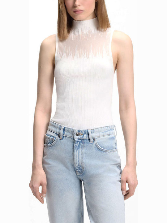 Hugo Logo Women's Blouse Ecru