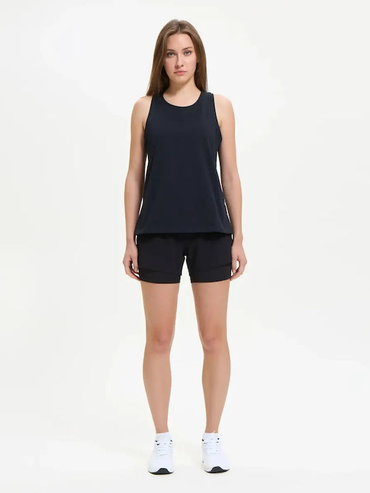 Damen Sport Top Ärmellos Schnell Trocknend Schwarz
