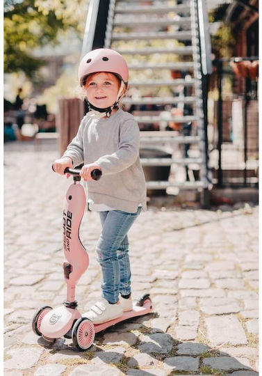 Scoot & Ride Kinderroller Highwaykick 1 & Kranos XXS Rosa 3-Rad mit LED-Beleuchtung für 5+ Jahre Rossa