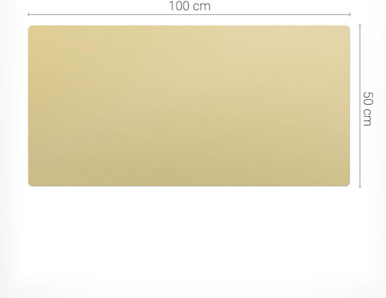 Elegantes Bürounterlagen Block Pastell Gelb 100x50 cm