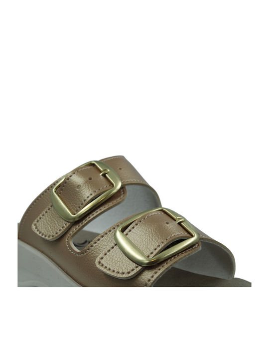 Damen Anatomische Goldene Sandalen