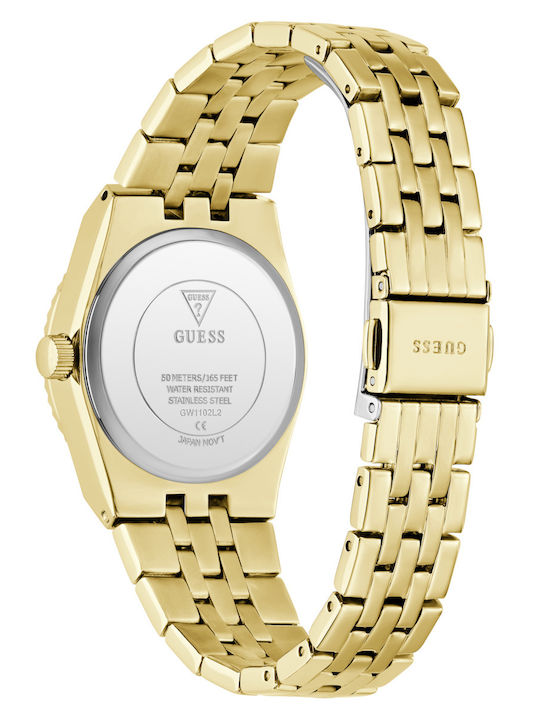 Guess Vera Дамски Часовник 32mm Кварцов с Златна Метална Верижка