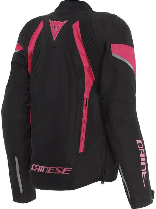 Dainese Dainese Avro 5 Fabric Winter Damen Motorradjacke Schwarz/Fluo Pink