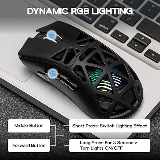 Aula SC620 Ασύρματο RGB Gaming Ποντίκι Μαύρο