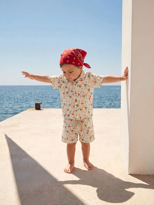 Kids Set with Shorts Summer 2 Pieces White