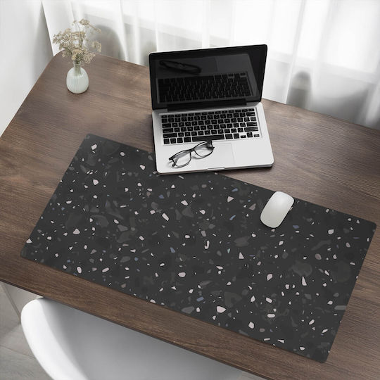 Elegant Terrazzo Διακοσμητικό Πατάκι Γραφείου Σκούρο Σχέδιο 100x50 Εκ