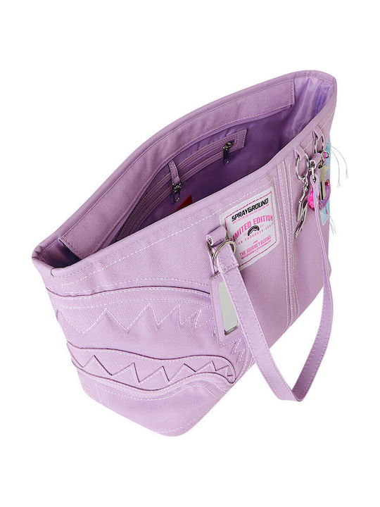 Geantă de damă din material Tote de mână violet
