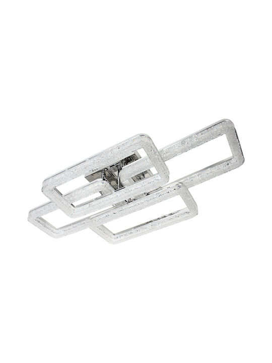 Keskor Deckenleuchte montieren 80cm Silber mit Integrierte LED