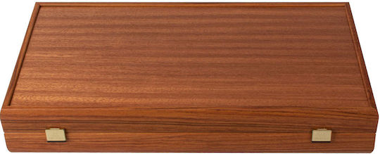 Manopoulos Mahogany Handmade Backgammon Wooden with Checkers 48x48cm