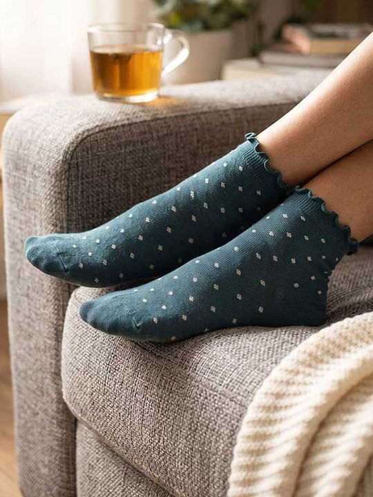 Enrico Coveri Women's Socks with Petrol Patterns Enrico Coveri Women's Socks with Petrol Patterns