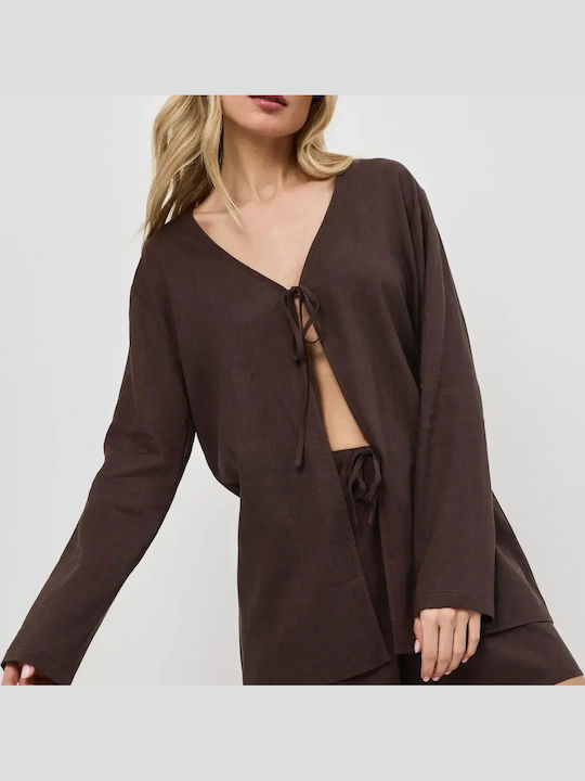 Aruelle Летен Дамски Комплект Пижами Brown