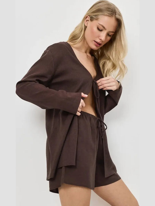 Aruelle Summer Women's Pyjamas Set Brown