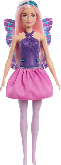 Barbie Fairy Ballerina Purple Dress & Pink Hair Doll For 3+ Years