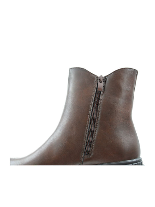 Leather Women's Chelsea Ankle Boots Brown