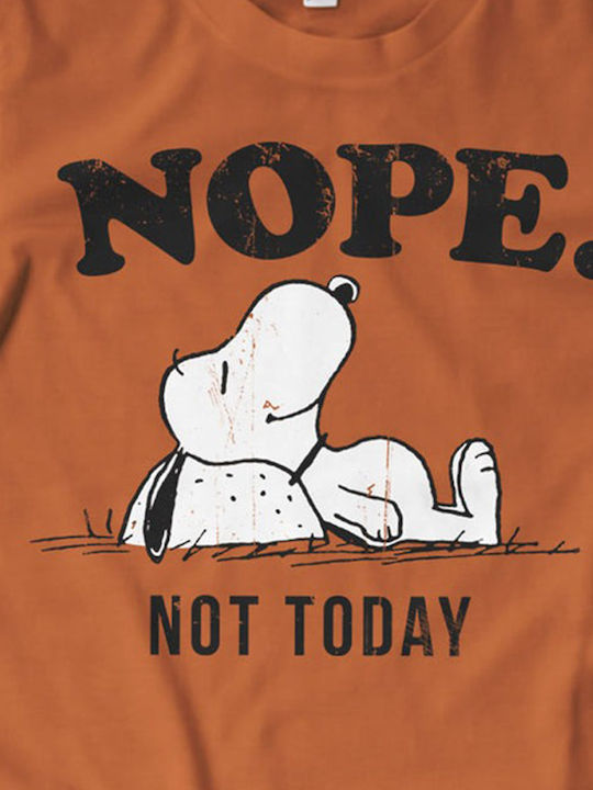 Peanuts Snoopy T-shirt Unisex Burnt Orangen Pnc-1-pn001-h83-1-bo