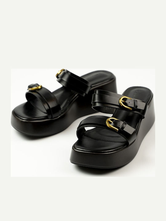 Women's Summer Platforms in Slipper Style Black