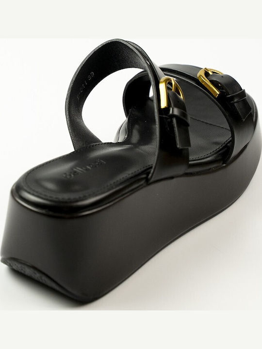 Women's Summer Platforms in Slipper Style Black
