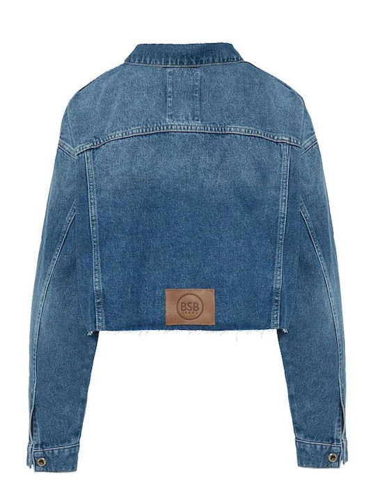 Jachetă Dama Din Denim Albastru