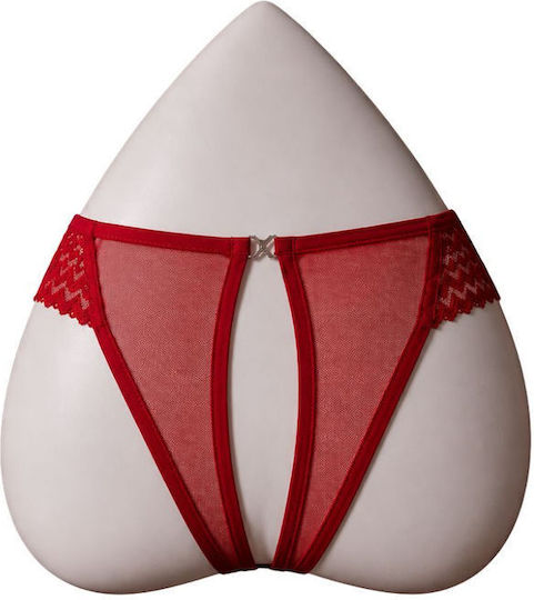 Senses Sexy Panties Damen String Offen Geschnitt F0006 Rote