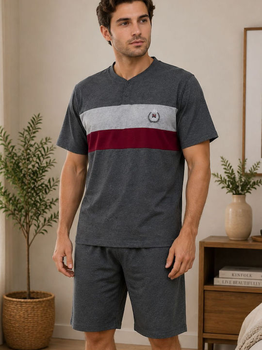 Rimoli Summer Men's Cotton Pyjamas Anthracite