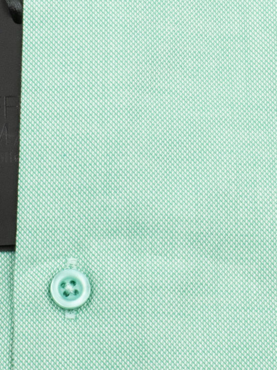 Cămașă cu Mânecă Lungă în Linie Regular Fit Verde