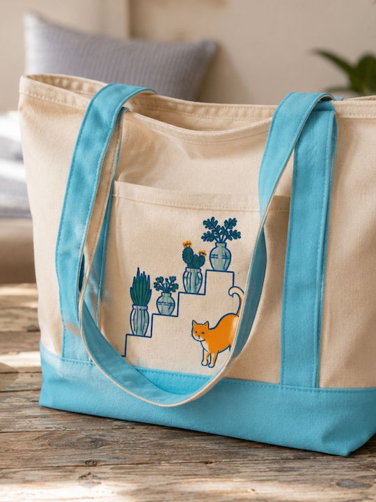 Beige Beach Bag