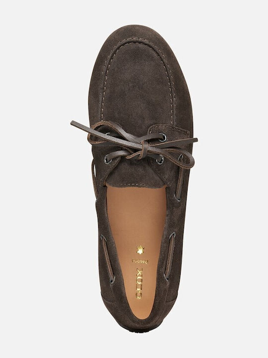 Leather Women's Loafers in Brown Colour