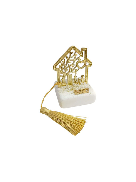 Kalliopi Silver Tabletop New Year's Lucky Charm Home Gold From Stone 2027 5x8cm