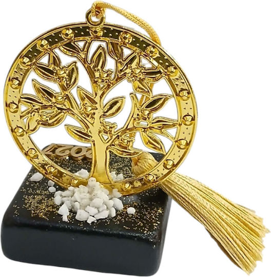 Kalliopi Silver Χειροποίητο Επιτραπέζιο Γούρι Δεντράκι Μαύρο από Πέτρα 2027 5x9cm